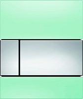 Кнопка смыва TECE Square Urinal 9242805 зеленое стекло, кнопка хром