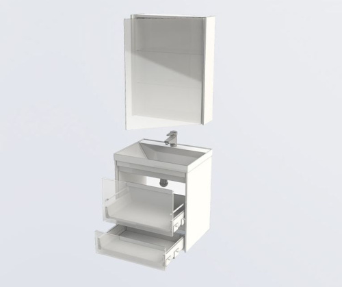 Мебель для ванной Aquanet Тиволи 60 бордо фото 5