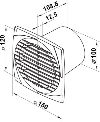 Вытяжной вентилятор Vents 100 Д фото 4