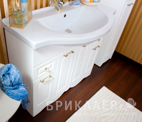 Мебель для ванной Бриклаер Анна 100 белая фото 6