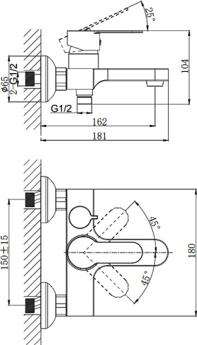 7 040 руб. Смеситель Rush Tenerife TE2835-44 для ванны с душем фото 3 Смеситель Rush Tenerife TE2835-44 для ванны с душем фото 3