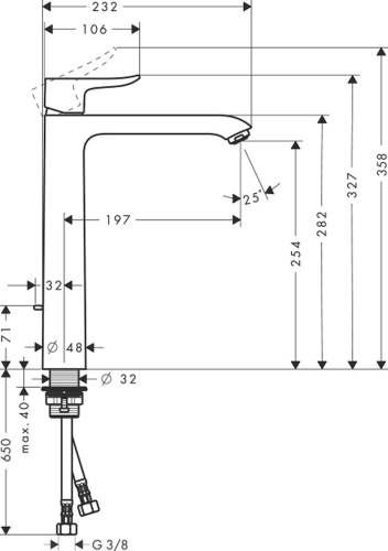 Смеситель Hansgrohe Metris 31184000 для раковины фото 6