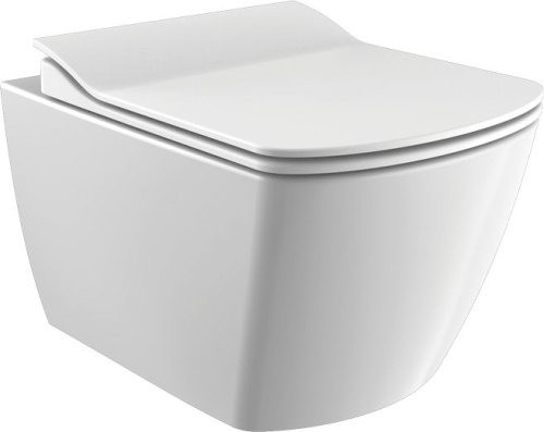 Унитаз подвесной Creavit Elegant EG321 безободковый + коврик фото 8