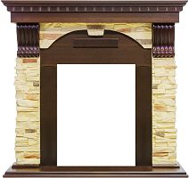 Портал Royal Flame Dublin угловой, арочный сланец/темный дуб