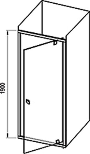 Душевая дверь в нишу Ravak PDOP1-90 Transparent, профиль белый + средство для ванн и защитное средство фото 7