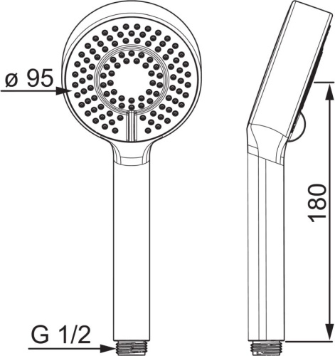 Душевая лейка Oras Apollo 254022 фото 2