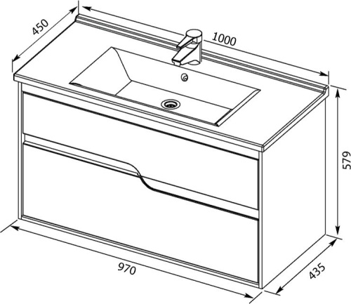 Мебель для ванной Aquanet Модена 100 фото 5