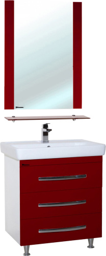 Мебель для ванной Bellezza Рокко 70 напольная, красная фото 5