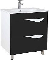 Мебель для ванной Bellezza Эйфория 60 Myjoys, черная 2 ящика