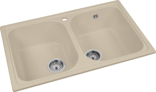 Мойка кухонная AquaGranitEx M-15 бежевая фото 4