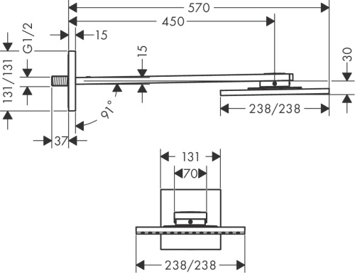 Верхний душ Axor ShowerSolutions 35306000 фото 4