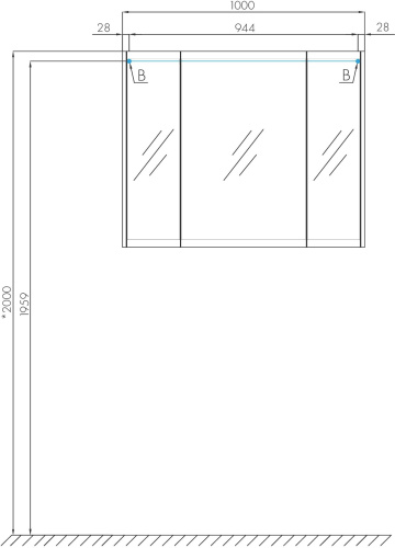 Мебель для ванной AQUATON Нортон 100, подвесная, белый глянец фото 3