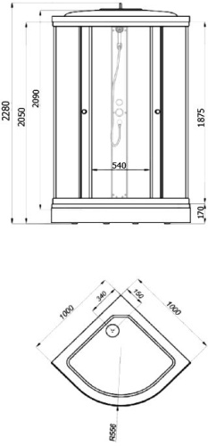 19 470 руб. Душевой уголок Triton Риф 100x100 A фото 6 Душевой уголок Triton Риф 100x100 A фото 6