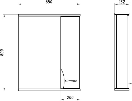 Зеркало ASB-Mebel Альфа 65 R фото 8