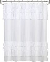 Штора для ванной Carnation Home Fashions Frill RIL180W2 180х180 см, white