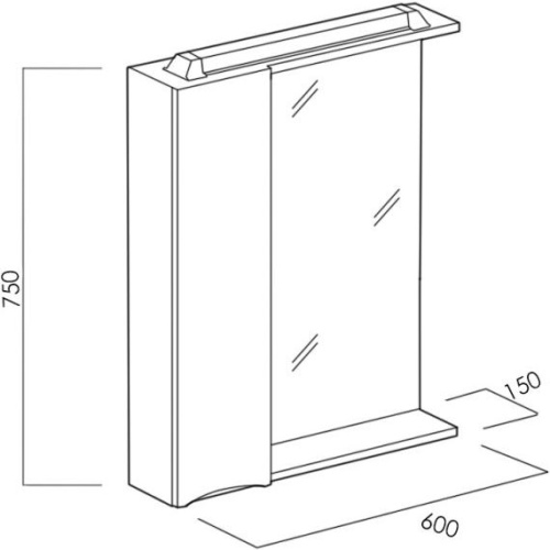 Зеркало BelBagno Marino 60 L фото 7