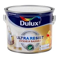 Краска для кухни и ванной латексная Dulux Ultra Resist матовая база BW 5 л.