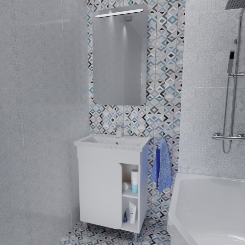 Мебель для ванной 1MarKa Nuvo 70Н напольная, белый глянец фото 5