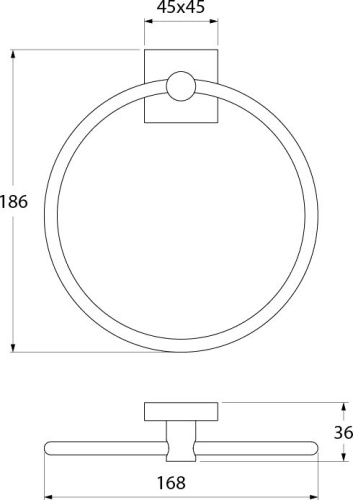 Полотенцедержатель IDDIS Edifice кольцо фото 2