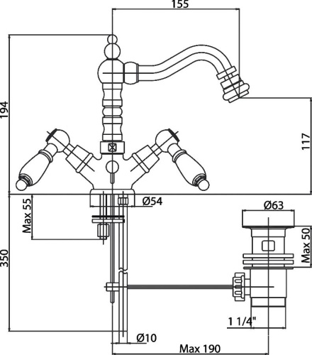 33 230 руб. Смеситель Cezares Diamond DIAMOND-BS2-01-Sw для биде фото 2 Смеситель Cezares Diamond DIAMOND-BS2-01-Sw для биде фото 2