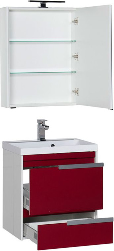 Мебель для ванной Aquanet Тиволи 60 бордо фото 10