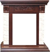 Портал Royal Flame Luxemburg, сланец, темный дуб для очагов Aspen Black/Gold