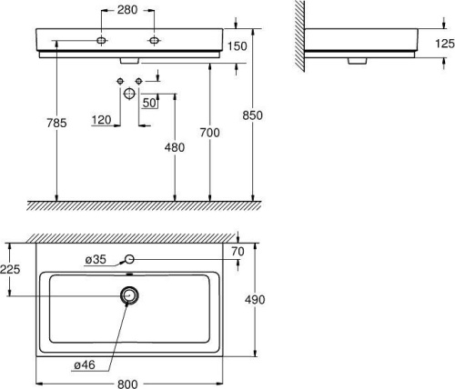 Раковина Grohe Cube Ceramic 3946900H фото 3