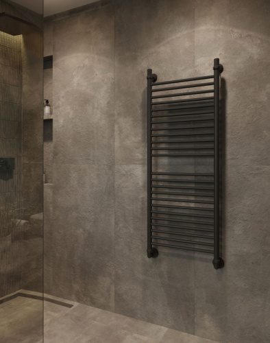 23 850 руб. Полотенцесушитель водяной EWRIKA Медея S 120х40, черный матовый фото 2 Полотенцесушитель водяной EWRIKA Медея S 120х40, черный матовый фото 2