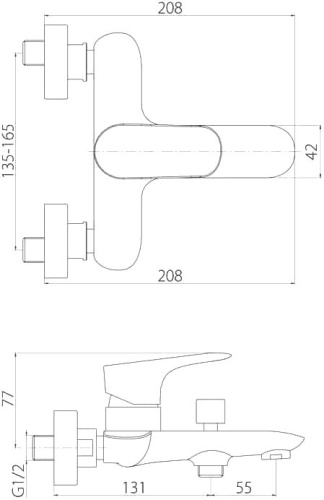 Смеситель Damixa Palace Grand 461000000 для ванны с душем фото 2