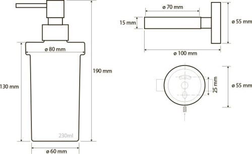 Дозатор Bemeta Neo 104109016 фото 2 Дозатор Bemeta Neo 104109016 фото 2