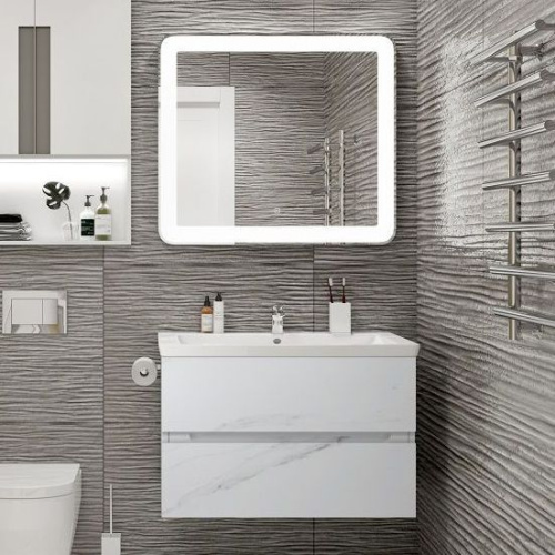Мебель для ванной Art&Max Techno подвесная, 90, монти мрамор фото 9