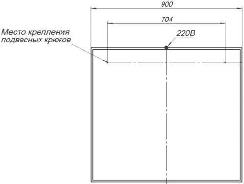 Зеркало Aquanet Nova Lite 90 белое фото 5