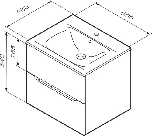 Мебель для ванной AM.PM Tender 60 подвесная, белая + Сертификат AM.PM на 30 дней подписки на медиасервис фото 5