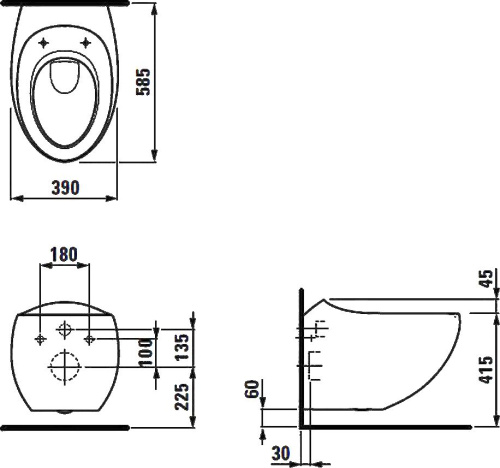 36 060 руб. Унитаз подвесной Laufen Alessi One 2097.6.400.000.1 фото 7 Унитаз подвесной Laufen Alessi One 2097.6.400.000.1 фото 7