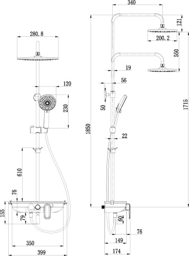 Душевая стойка Lemark Tropic LM7012C хром фото 3