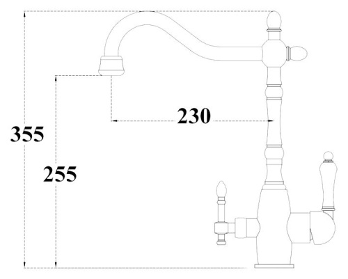 Смеситель Zorg Sanitary ZR 312 YF-50-BR для кухонной мойки фото 2