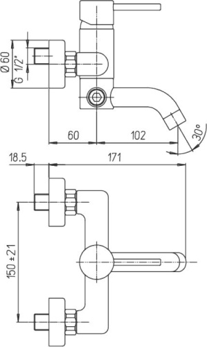 16 060 руб. Смеситель Paini Cox 78CR111 для ванны с душем фото 3 Смеситель Paini Cox 78CR111 для ванны с душем фото 3