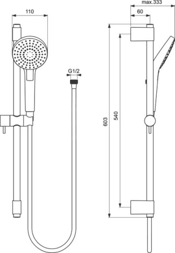 Душевой гарнитур Ideal Standard IdealRain B2233AA фото 2