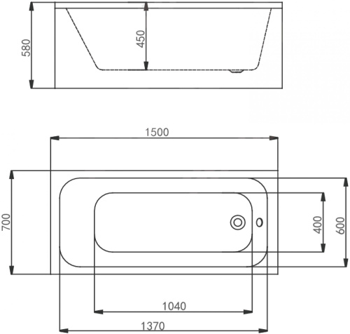 Акриловая ванна SSWW JM JM801 150x70 фото 3