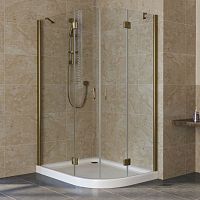 Душевой уголок Vegas Glass AFS-F Lux 120*110 05 01 L профиль бронза, стекло прозрачное