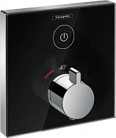 Термостат Hansgrohe ShowerSelect Glass 15737600 для душа, черный - хром