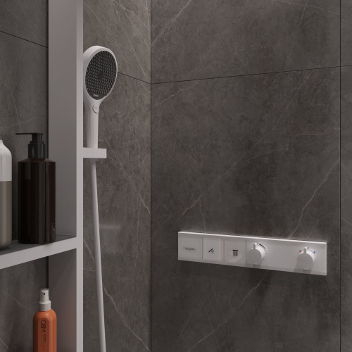 Термостат Hansgrohe RainSelect 15380700 для душа, белый матовый фото 5