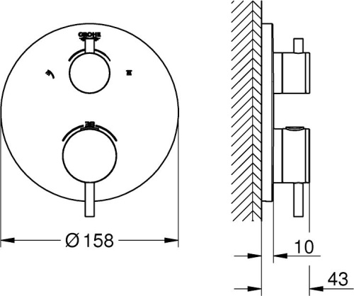 135 100 руб. Термостат Grohe Atrio 24135AL3 для душа, темный графит фото 4 Термостат Grohe Atrio 24135AL3 для душа, темный графит фото 4