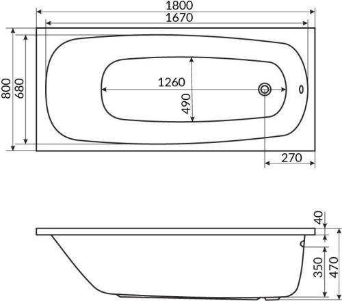 Акриловая ванна Excellent Layla 180x80 фото 3