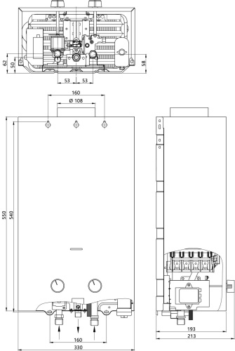 Водонагреватель Zanussi Fonte Glass GWH 10 Metropoli фото 3