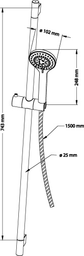 Душевой гарнитур Omnires YOSEMITE-S хром фото 2