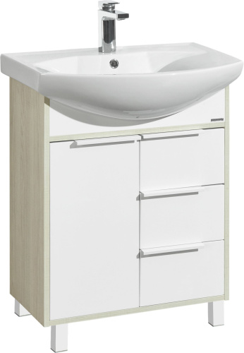 Мебель для ванной AQUATON Рико 65 белая, ясень фабрик Мебель для ванной AQUATON Рико 65 белая, ясень фабрик