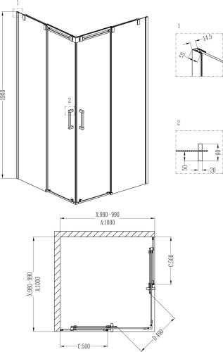 Душевой уголок Grossman Galaxy GR-3100 фото 7