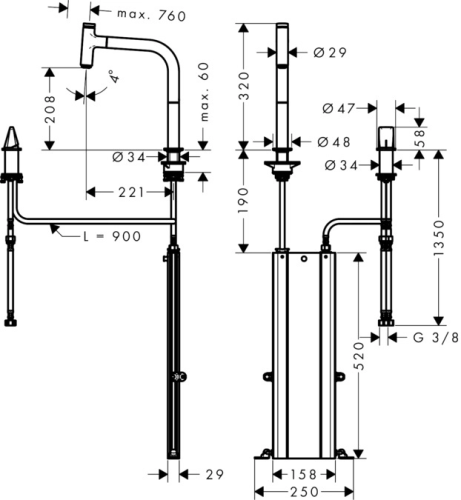 Комплект Hansgrohe C71-F660-08 43202800 фото 10