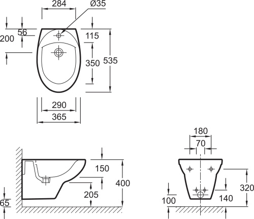 Биде подвесное Jacob Delafon Patio E4189 фото 4